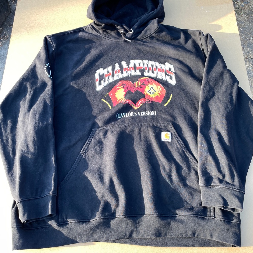 Carhartt Hoodie Mens 3XL Black Casual Taylor Swift Travis Kelce Barstool 2024